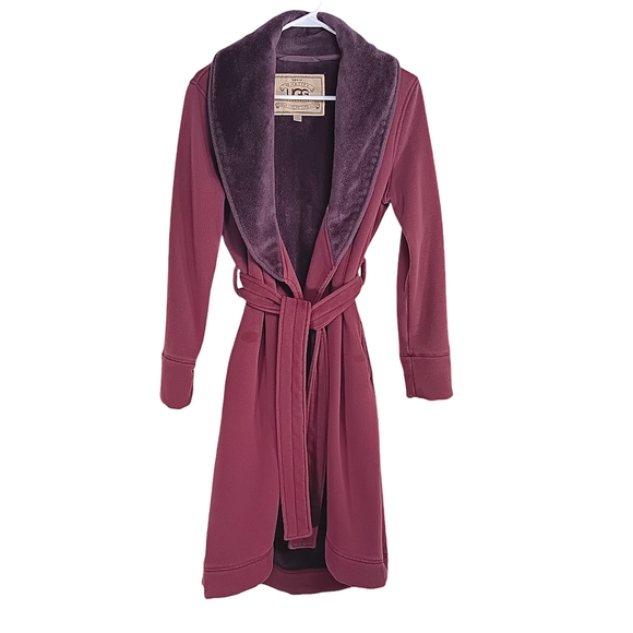 UGG Women's Duffield II Robe Wild Grape and Burgundy Size Small, Great Condition - Picture 3 of 11